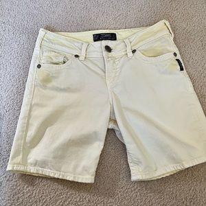 Silver Suki Jean Shorts Yellow size 25